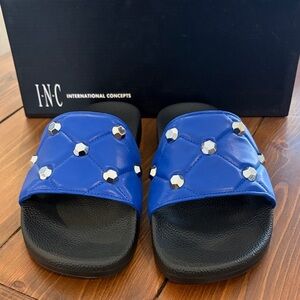 INC International Concepts Blue and Black Sandals